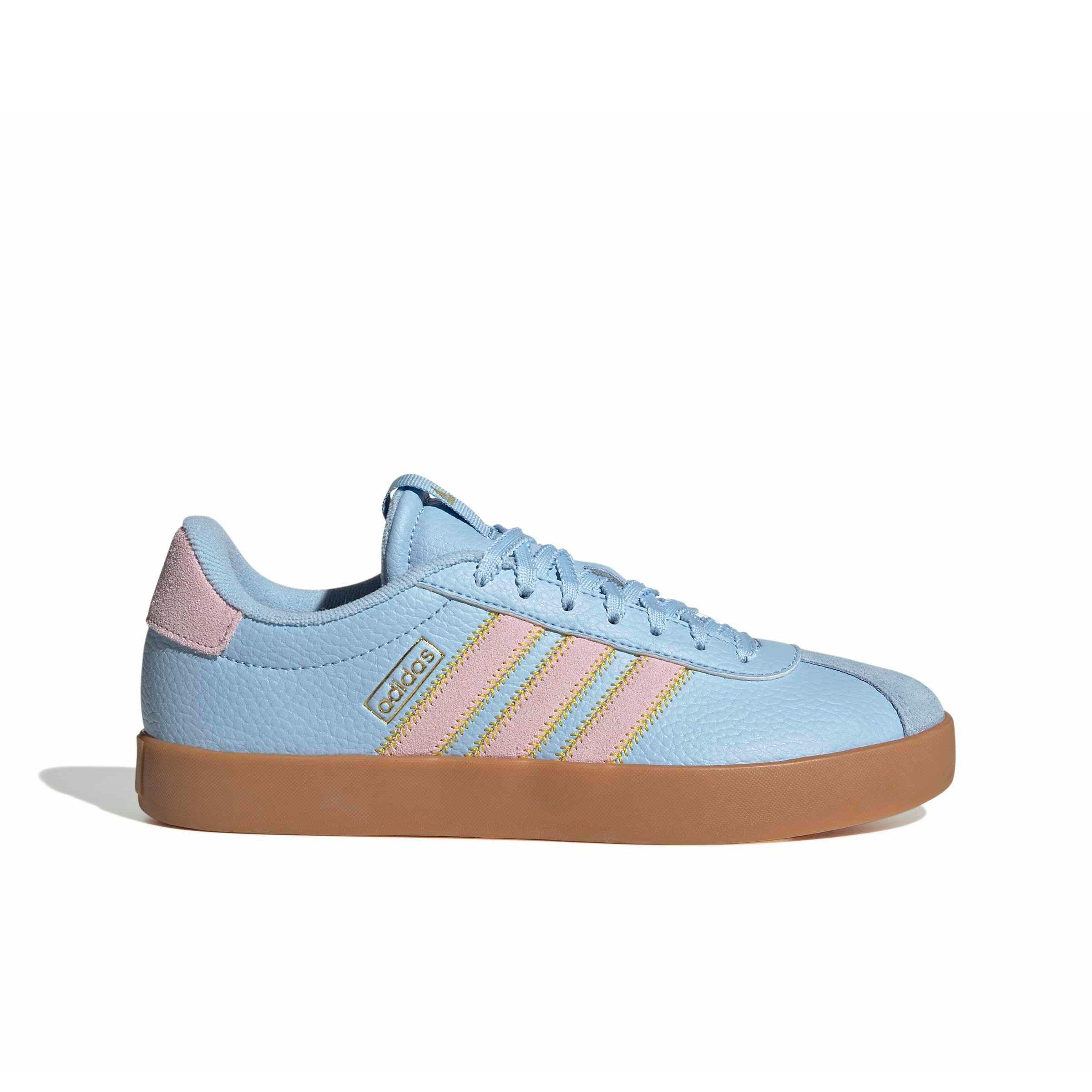 adidas VL Court 3.0 "Clear Sky/Clear Pink/Gold Metallic" Women's Shoe - SKY/PINK/GOLD